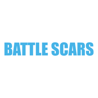 Battle Scars Decal (Baby Blue)